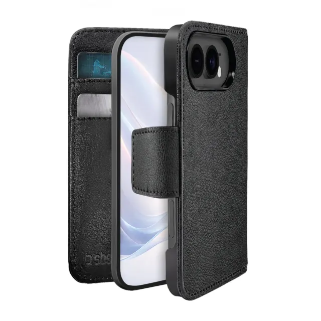 SBS Wallet Classic Mag iPhone Duo Hülle Schwarz