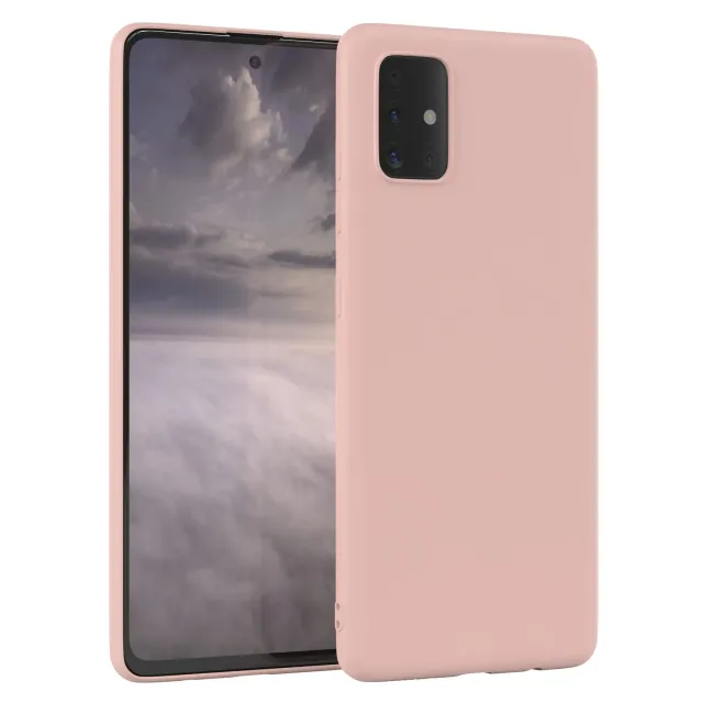 EAZY CASE Galaxy A51 Silikonhülle Alt Rosa matt