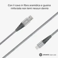 SBS USB auf USB-C Kabel 1,5m Aramid Ladekabel
