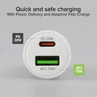 SBS 20W Autoladegerät USB-C PD + USB-A Dual Power Delivery