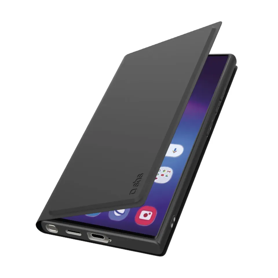 SBS Wallet Smooth Klapphülle Galaxy S24 Ultra Schwarz