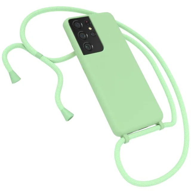 EAZY CASE Galaxy S21 Ultra 5G Handykette Hell Grün verstellbar