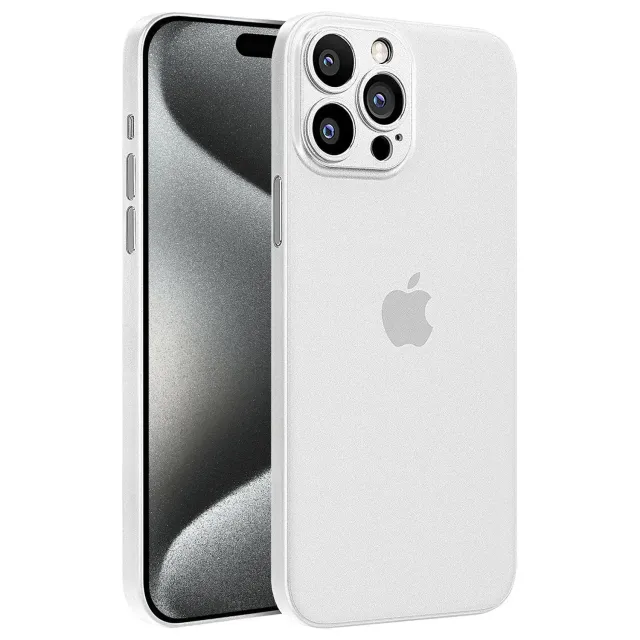 arktis iPhone 15 Pro Max Hülle Ultradünn Weiß-Transparent 0,3mm