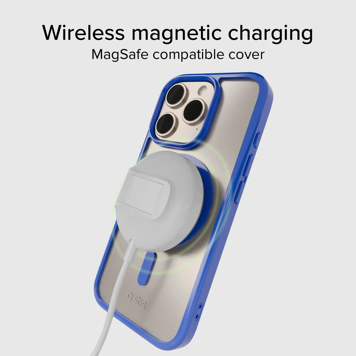 SBS iPhone 15 Pro Hülle transparent MagSafe farbig