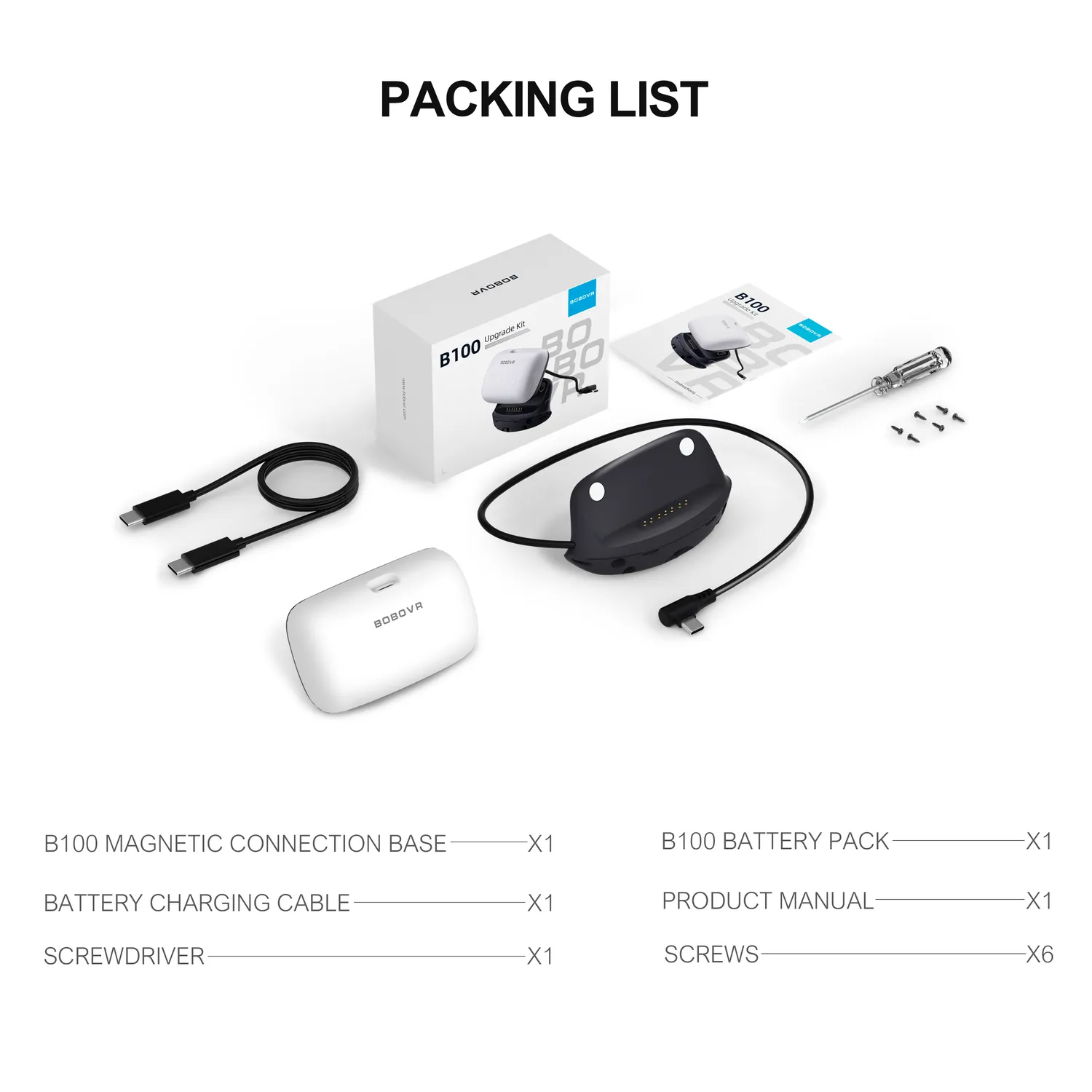 BOBOVR B100U Akku-Upgrade-Kit für M1/M2/M3 10000mAh