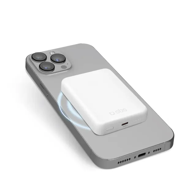 SBS 5000 mAh Powerbank kabellos MagSafe 15W