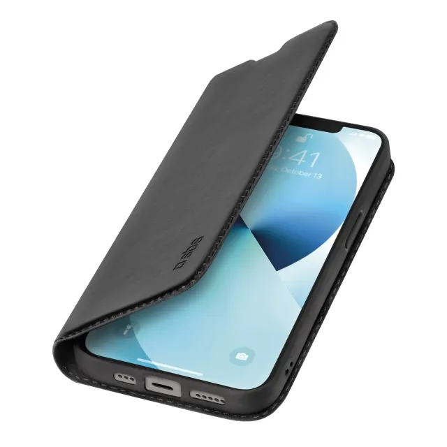 SBS Wallet Smooth Hülle iPhone 14/13 schwarz Kartenfach