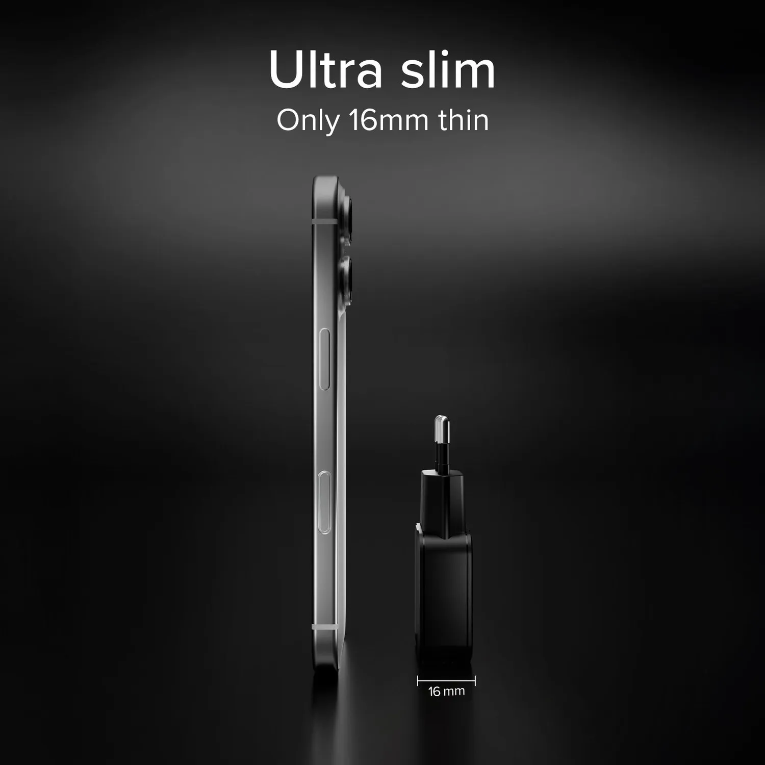 SBS 30W Ultra Slim Wand-Ladegerät USB-C USB-A PD