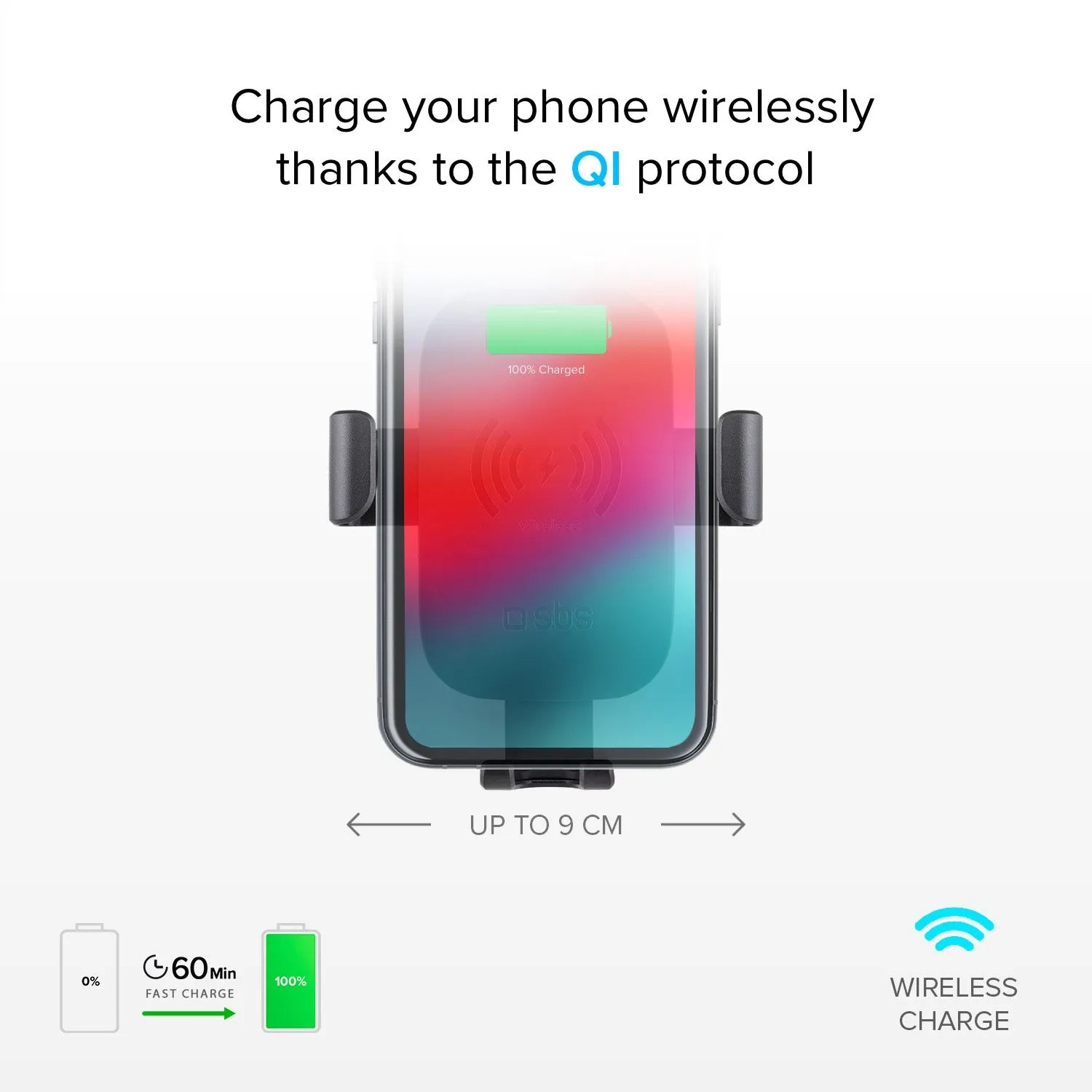 SBS Gravity Auto Handyhalterung Wireless 10W Lüftung