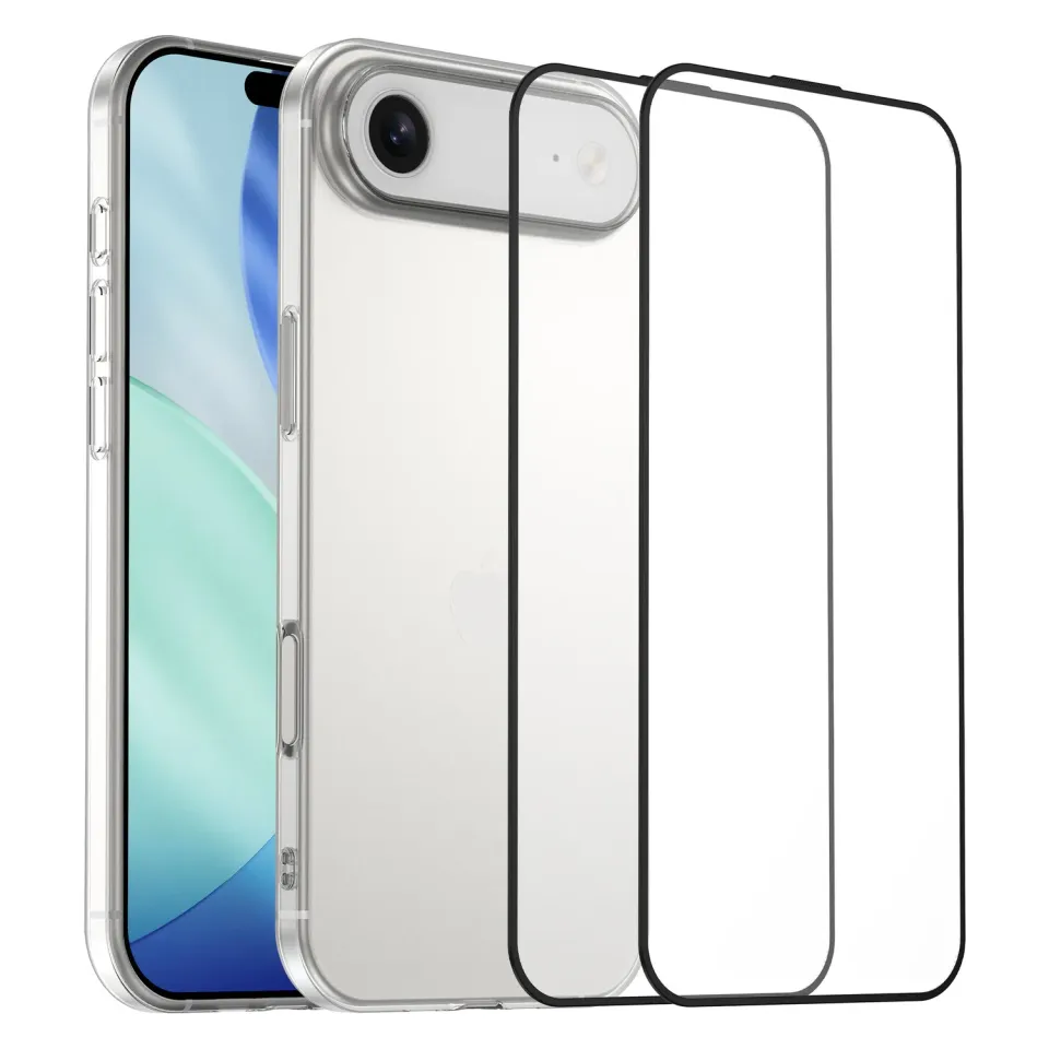 arktis iPhone Air Sparpaket Zero Case + Schutzglas transparent