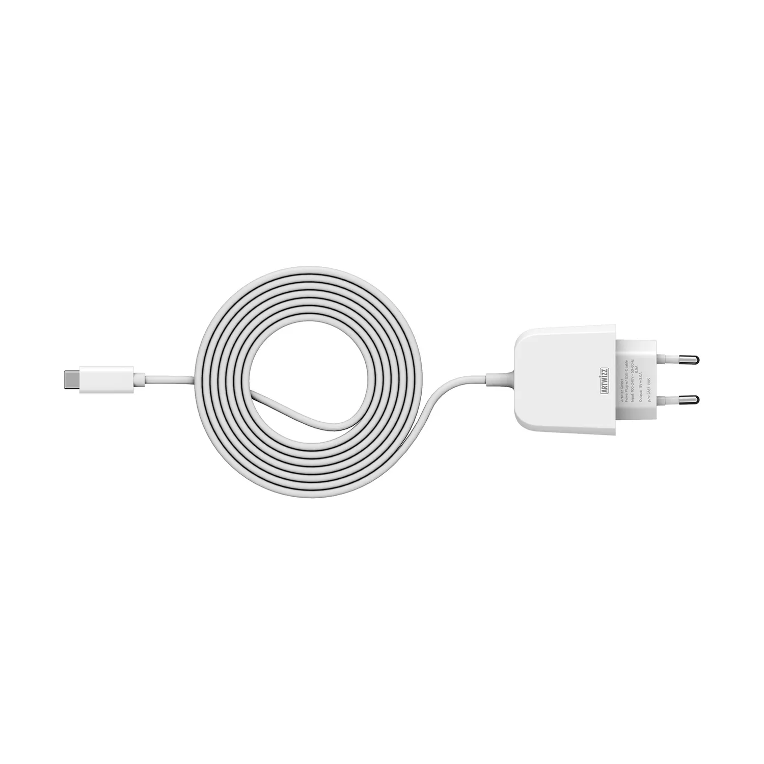 Artwizz PowerPlug USB-C Ladegerät mit Kabel 200 cm 15W