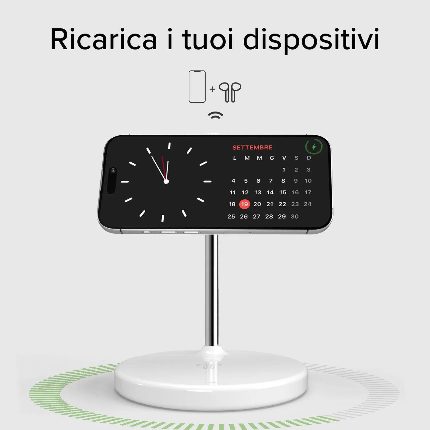SBS Qi2 Wireless Ladestation 2-in-1 Magnet iPhone