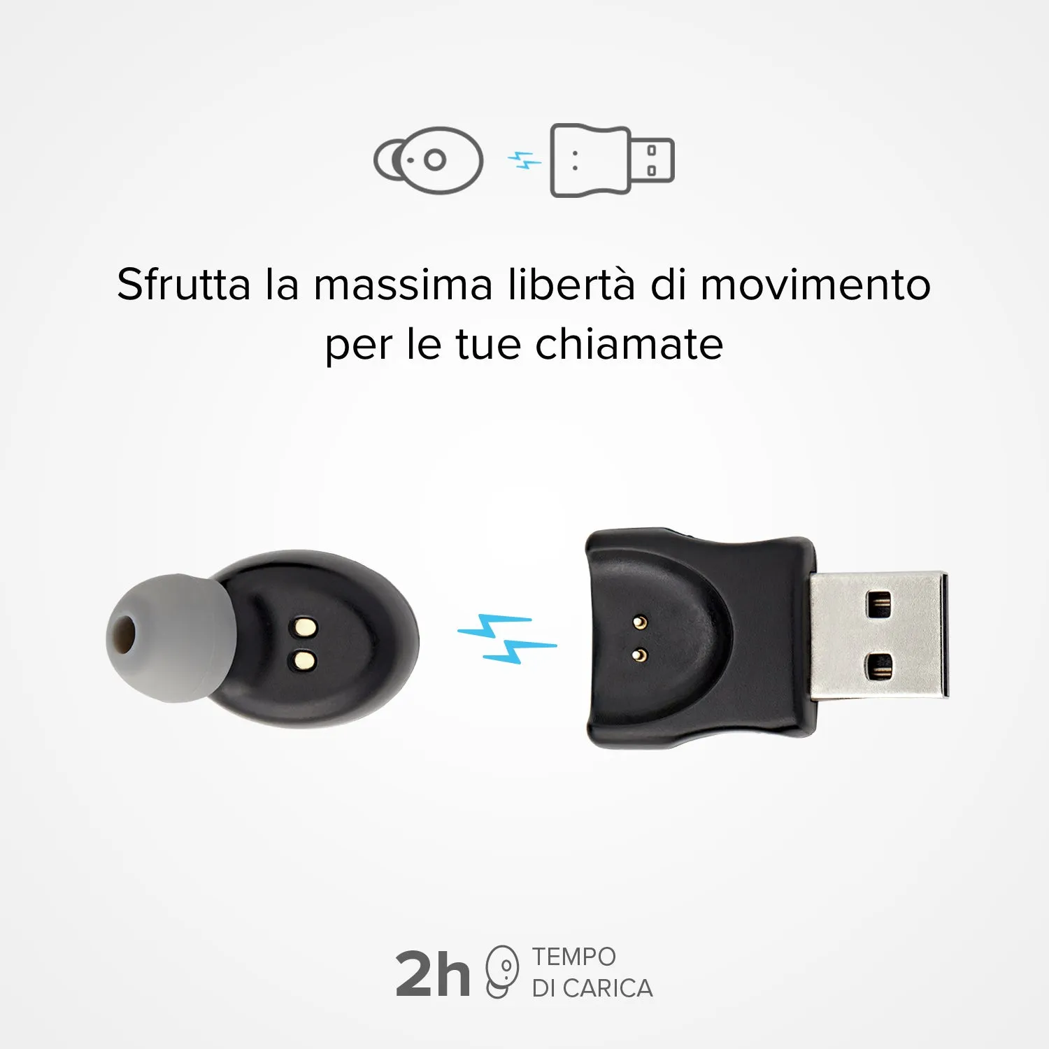 SBS BT290 Mono Bluetooth Headset mit Ladedock multipoint