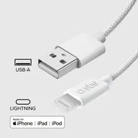 SBS USB-A Lightning Kabel 1,5 m Textil
