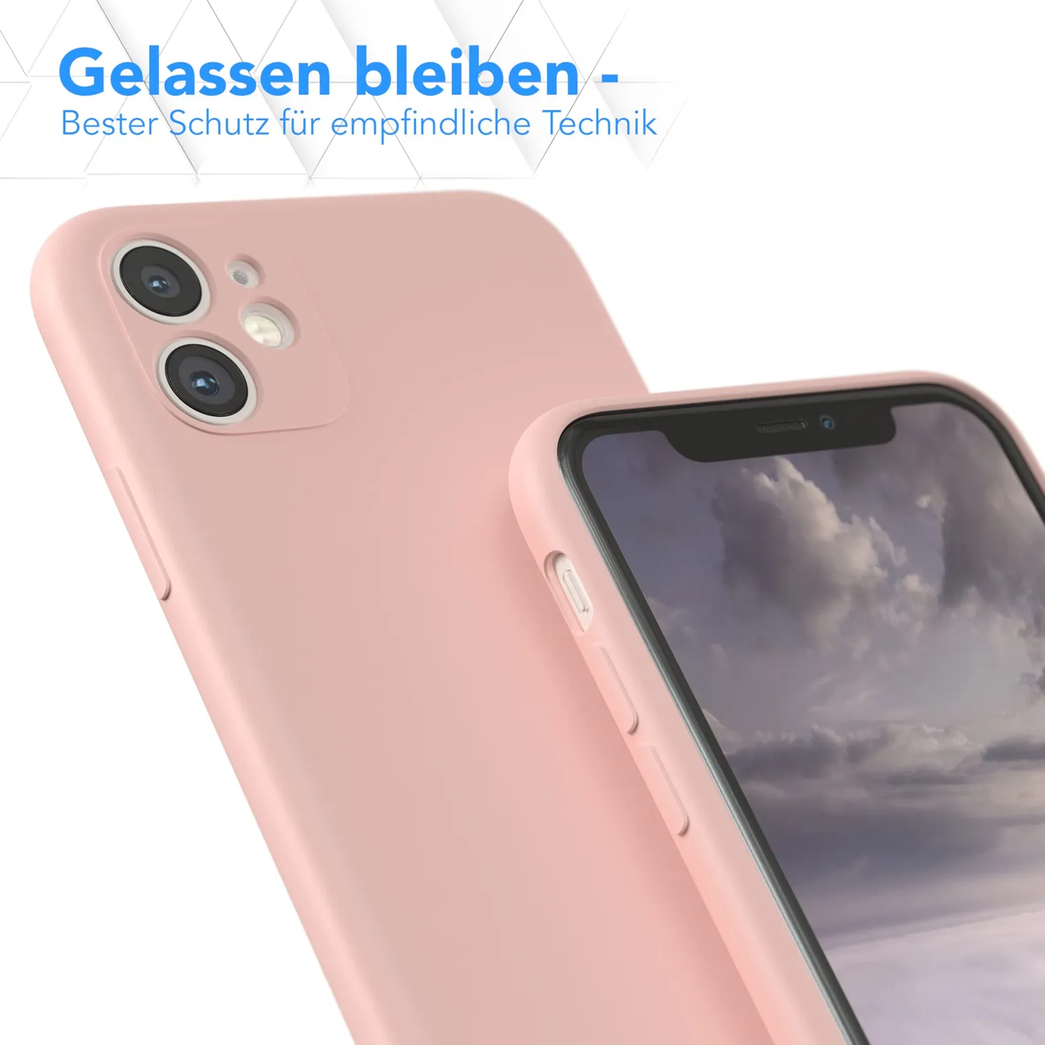 EAZY CASE Silikonhülle iPhone 11 Alt Rosa matt dünn