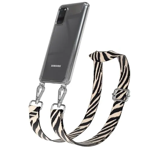 EAZY CASE Galaxy S20 Handykette Zebra Schwarz-Beige